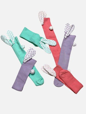 Little Surprise Box 3pcs set of 3d Bunny Ears & Tail Socks for Kids (3 Pairs sets) - 3DBUNNYEAR3PC Baby Socks