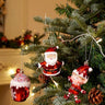 Little Surprise Box 3pcs set of Shiny Red Santa, Elf and Marshmallow Mug christmas Tree Ornaments - Christmas Decor