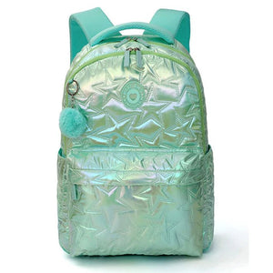 Little Surprise Box, 3pcs Shiny Pink Star Matching Backpack, Lunch Bag and Stationery Pouch - LSB - BG - PURSHINYSTAR - 3PCS