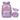 Little Surprise Box, 3pcs Shiny Pink Star Matching Backpack, Lunch Bag and Stationery Pouch - LSB - BG - PURSHINYSTAR - 3PCS
