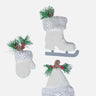 Little Surprise Box 3pcs Silver Furry Winter Accessories themed Christmas Tree Ornaments - LSB - CMS - 3FURSLVR - TRO