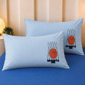 Little Surprise Box 4 Pcs Basketball Luxe Embroidered Kids Bedding Set - Crib & Mattress Accessories