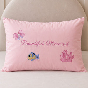 Little Surprise Box 4 Pcs Mermaid Princess Luxe 3D Embroidered Bedding Set - Crib & Mattress Accessories