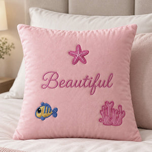 Little Surprise Box 4 Pcs Mermaid Princess Luxe 3D Embroidered Bedding Set - Crib & Mattress Accessories