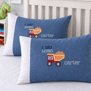Little Surprise Box 4 Pcs Red Tractor Luxe Embroidered Bedding Set - Crib & Mattress Accessories