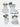 Little Surprise Box 4 pcs Silver Furry Winter Accessories themed Christmas Tree Ornaments - LSB - CMS - 4SILVR - TRO
