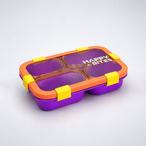 Little Surprise Box 4 Section Lunch Box | The Mom Store - Purple Lunch Box