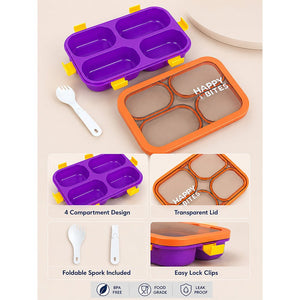 Little Surprise Box 4 Section Lunch Box | The Mom Store - Purple Lunch Box