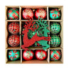 Little Surprise Box 40pcs Red Green Reindeer Christmas Tree ornaments XMAS Tree decoration set - Christmas Decor