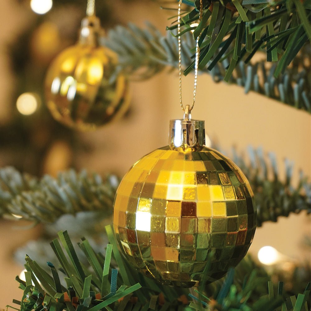 Little Surprise Box 42 pcs Gold Shiny Mix themed Christmas Balls tree hanging, XMAS Decoration set. - Christmas Decor
