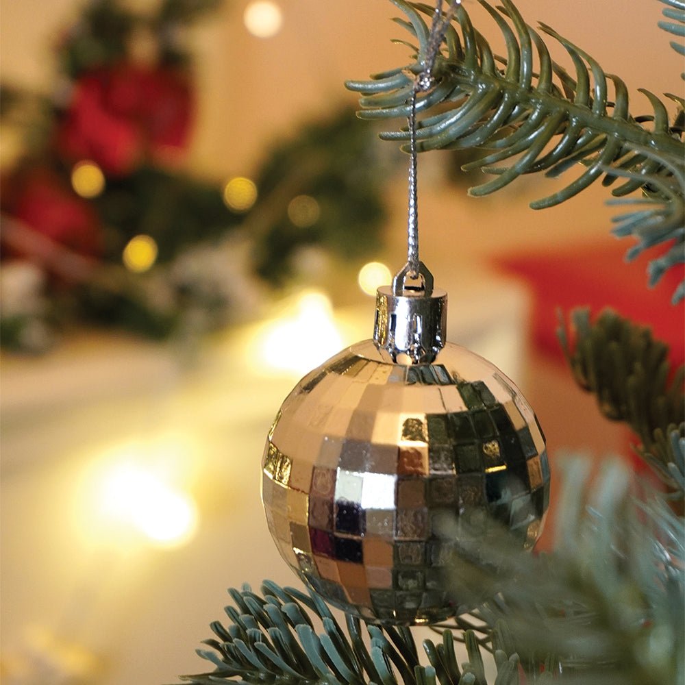 Little Surprise Box 46 pcs Silver Shiny Mix themed Christmas Balls tree hanging, XMAS Decoration set. - Christmas Decor