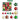Little Surprise Box 46pcs Stripes & Flakes Red, Green Gold Christmas Tree Balls and xmas Tree decoration set - Christmas Decor