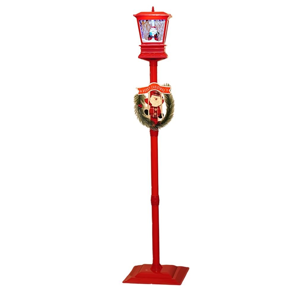 Little Surprise Box 4.8 feet Santa with Gift Box Snowfall Lamp Post Christmas Decor - Christmas Decor