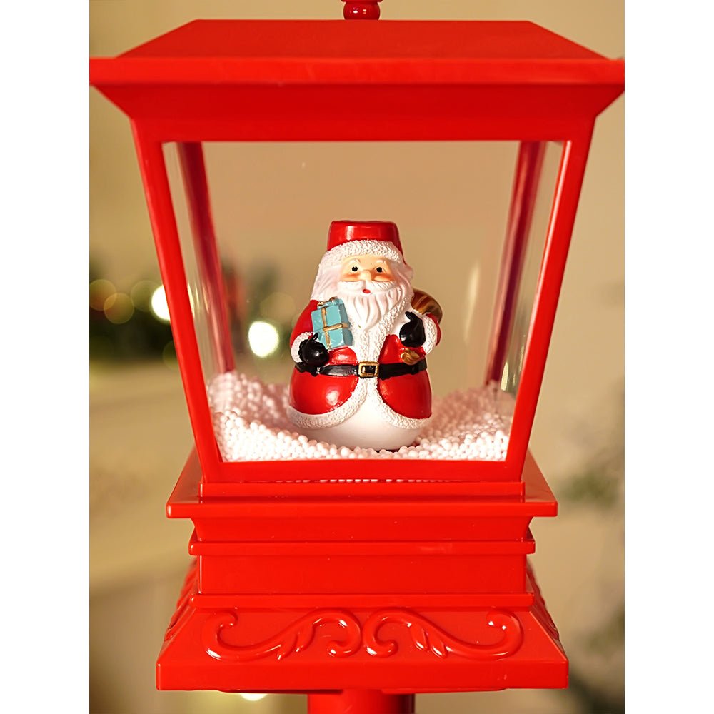 Little Surprise Box 4.8 feet Santa with Gift Box Snowfall Lamp Post Christmas Decor - Christmas Decor