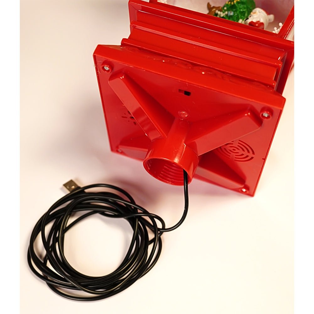 Little Surprise Box 4.8 feet Santa with Gift Box Snowfall Lamp Post Christmas Decor - Christmas Decor