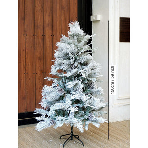 Little Surprise Box 4.9 feet Flat Long Snowy Leaves Xmas Tree - Christmas Tree
