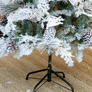 Little Surprise Box 4.9 feet Flat Long Snowy Leaves Xmas Tree - Christmas Tree