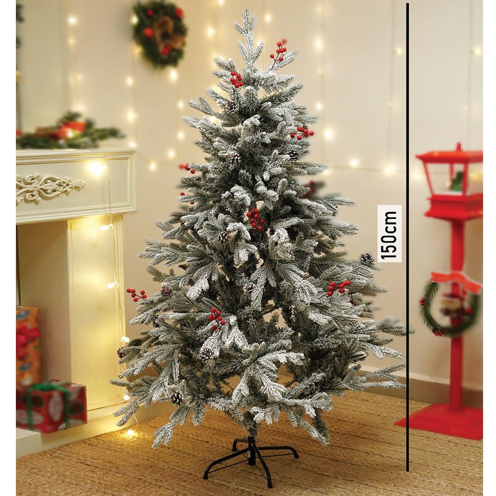 Little Surprise Box 4.9 feet Snow Cherry thick rounded Leaf, Dense Christmas Tree - Christmas Tree