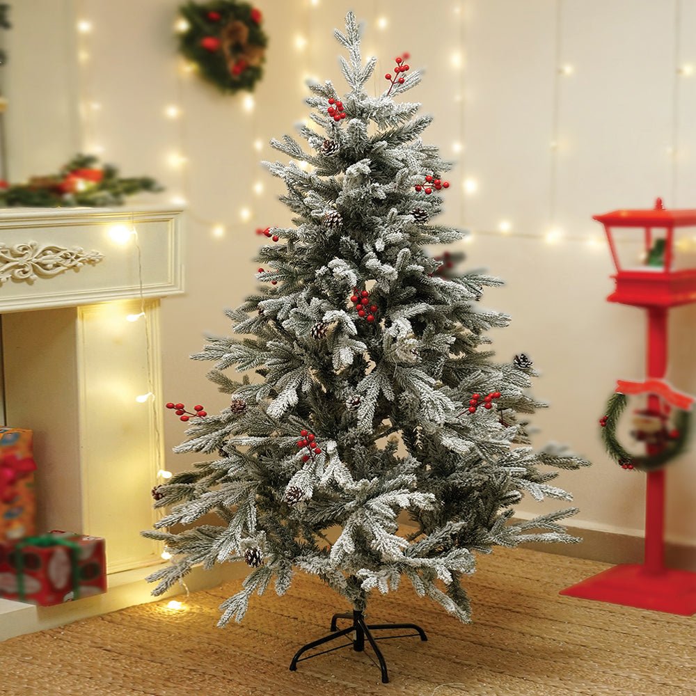 Little Surprise Box 4.9 feet Snow Cherry thick rounded Leaf, Dense Christmas Tree - Christmas Tree