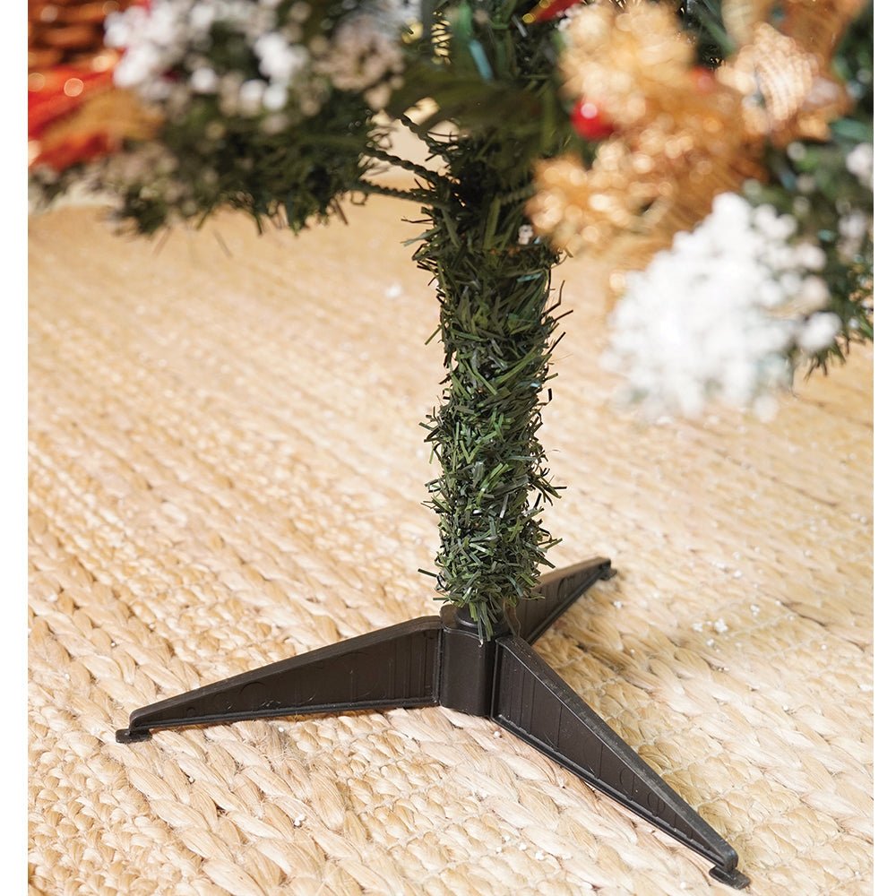 Little Surprise Box 4feet Golden Balls and Gold cherries Bushy christmas Tree readily decorated with ornaments and fillers - Christmas Tree