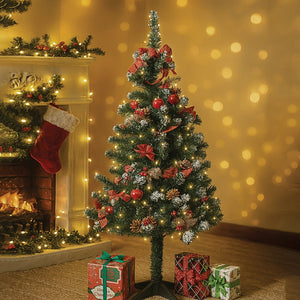 Little Surprise Box 4feet Red Apples and cherries Bushy christmas Tree - Christmas Tree