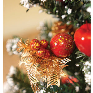 Little Surprise Box 4feet Red Apples and cherries Bushy christmas Tree - Christmas Tree