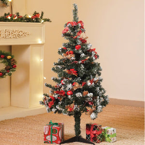 Little Surprise Box 4feet Red Apples and cherries Bushy christmas Tree - Christmas Tree