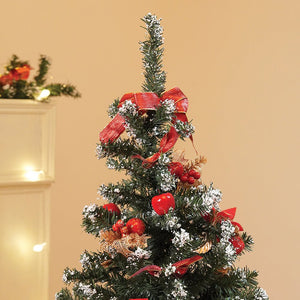 Little Surprise Box 4feet Red Apples and cherries Bushy christmas Tree - Christmas Tree
