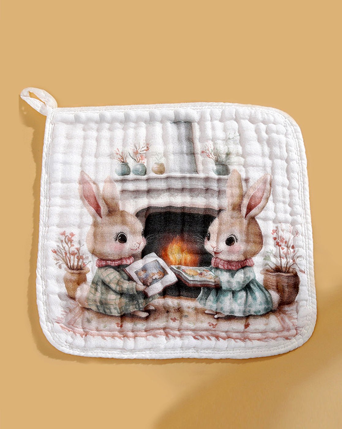 Little Surprise Box, 5 pcs woodland theme pure Muslin cotton Napkins set - LSB - NAPKN - WOODLAND