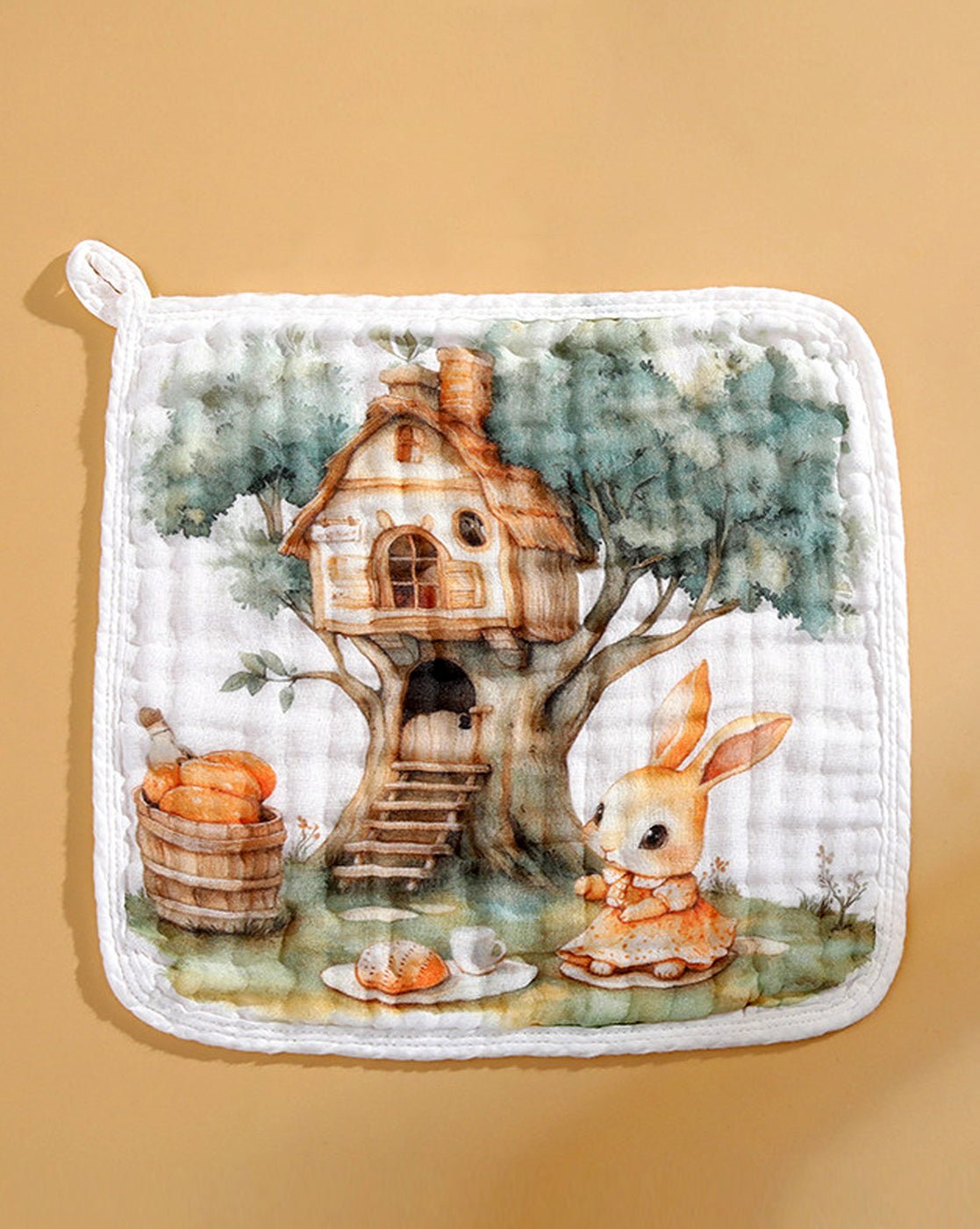 Little Surprise Box, 5 pcs woodland theme pure Muslin cotton Napkins set - LSB - NAPKN - WOODLAND