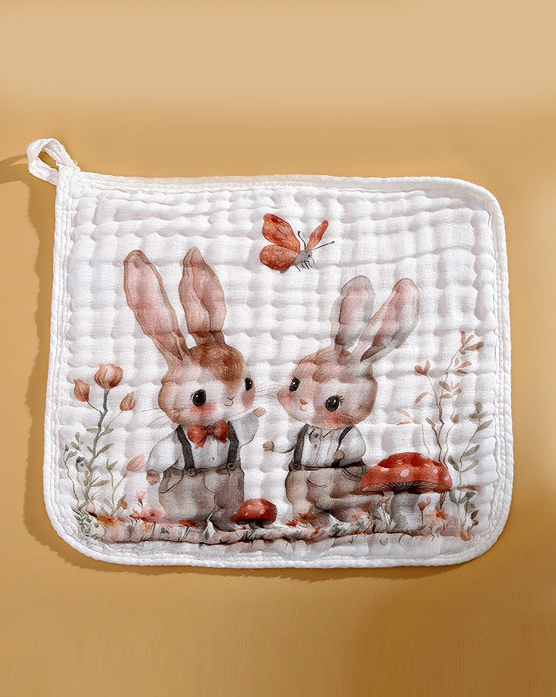 Little Surprise Box, 5 pcs woodland theme pure Muslin cotton Napkins set - LSB - NAPKN - WOODLAND