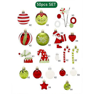 Little Surprise Box 50pcs Naughty Elf Christmas Tree ornaments XMAS Tree decoration set - Christmas Decor