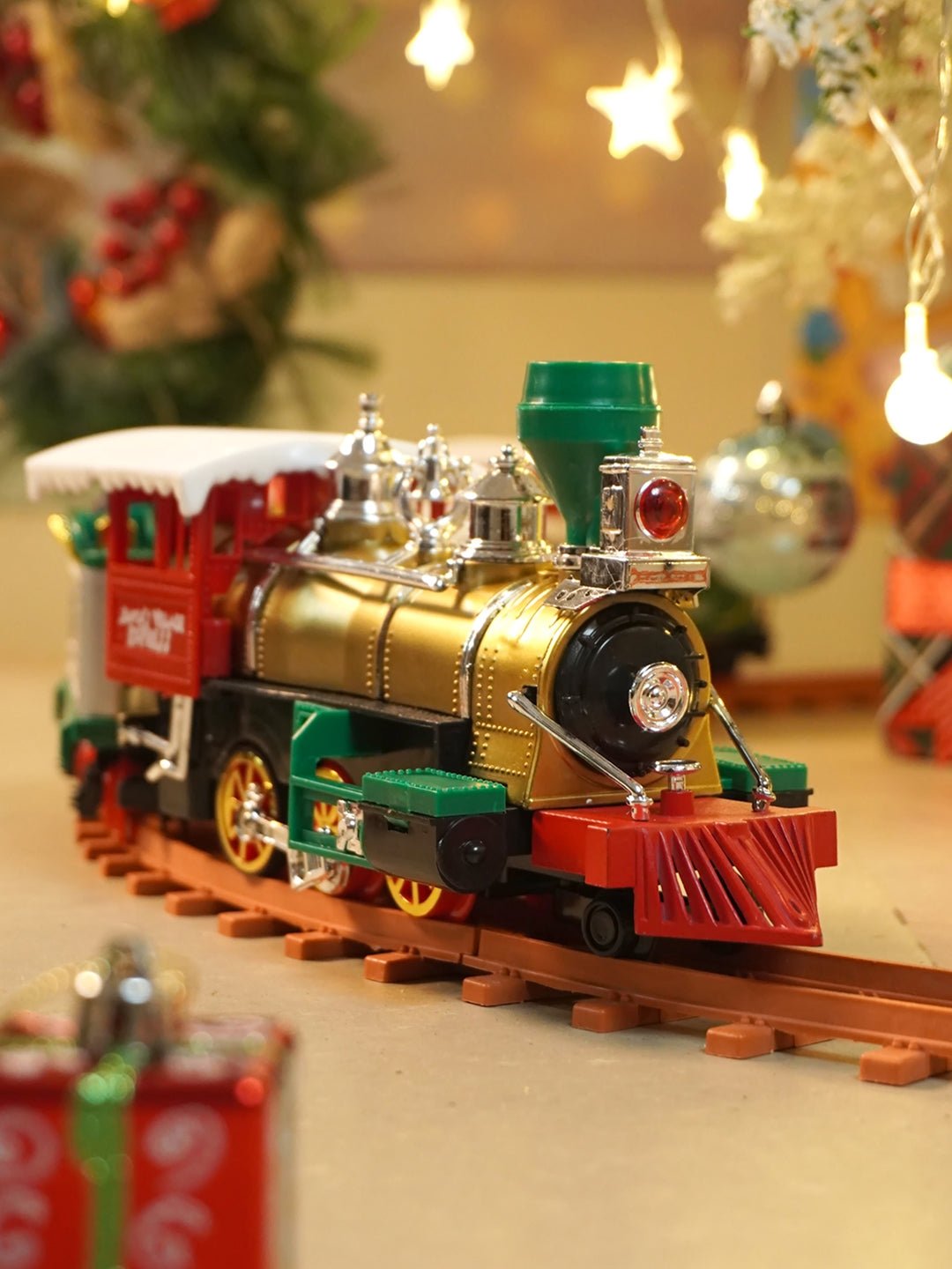 Little Surprise Box, 52pcs Electric Train Track set with Light Christmas Train - Track Set