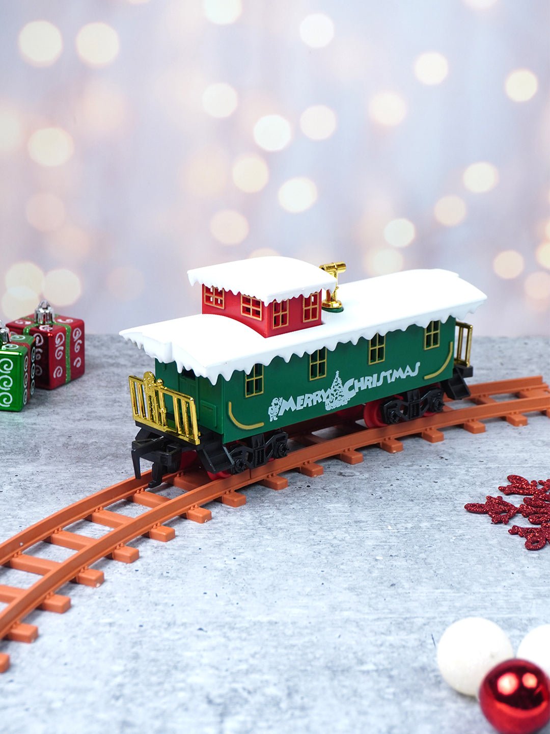Little Surprise Box, 52pcs Electric Train Track set with Light Christmas Train - Track Set