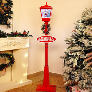 Little Surprise Box 5.8 feet Tall Santa Tree & Lamp, Snowfall Lamp Post Christmas Décor - Christmas Decor
