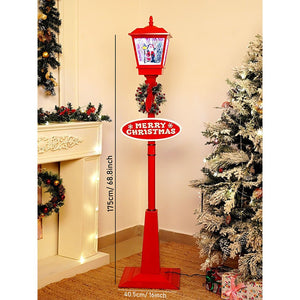 Little Surprise Box 5.8 feet Tall Santa Tree & Lamp, Snowfall Lamp Post Christmas Décor - Christmas Decor
