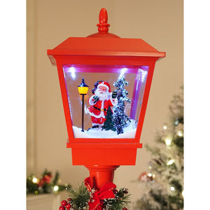 Little Surprise Box 5.8 feet Tall Santa Tree & Lamp, Snowfall Lamp Post Christmas Décor - Christmas Decor