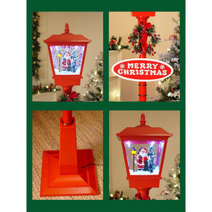 Little Surprise Box 5.8 feet Tall Santa Tree & Lamp, Snowfall Lamp Post Christmas Décor - Christmas Decor