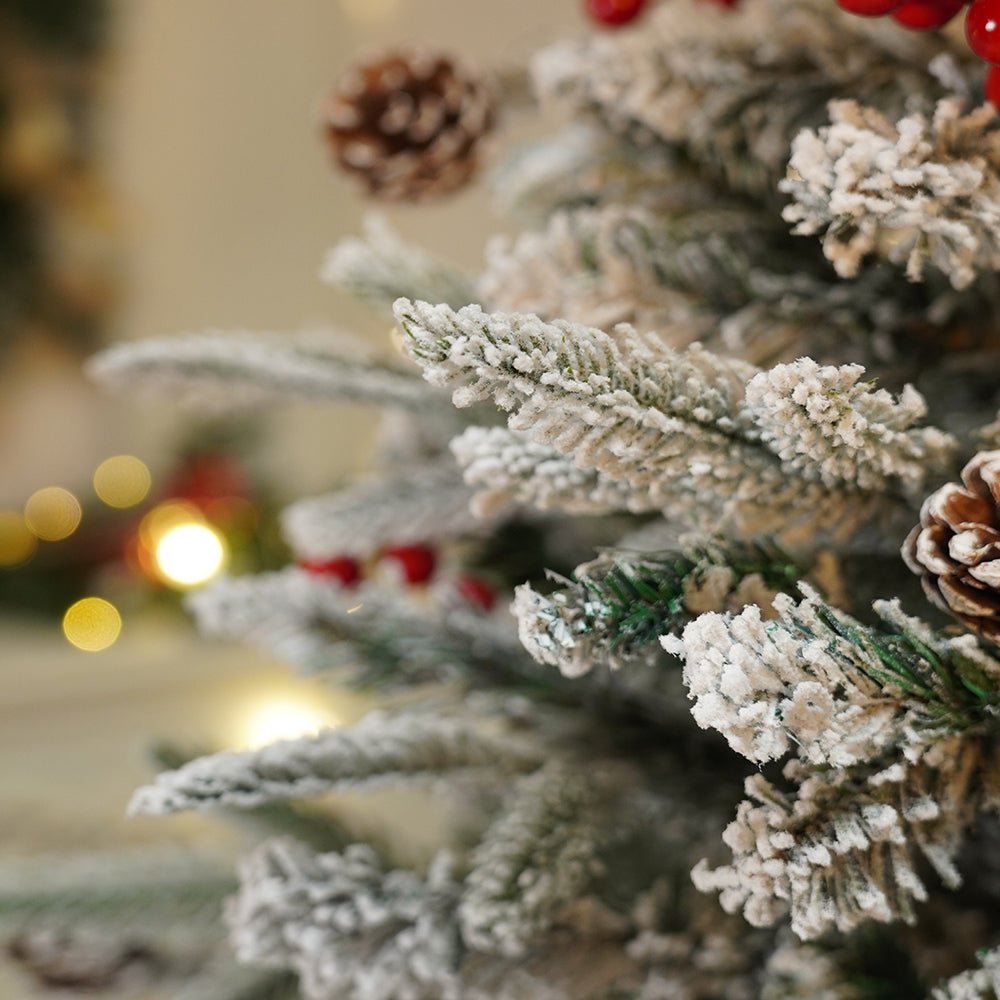 Little Surprise Box 5.9 feet Snow Cherry thick rounded Leaf, Dense Christmas Tree - Christmas Tree