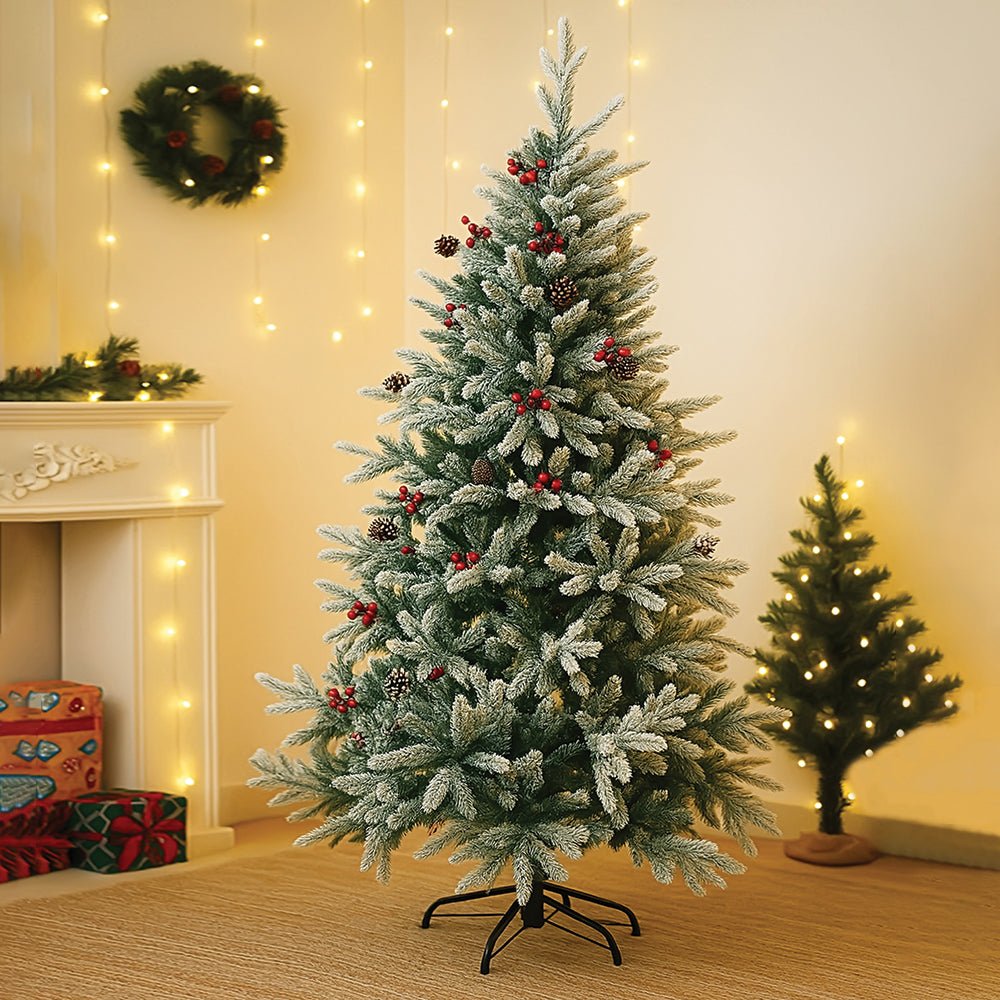 Little Surprise Box 5.9 feet Snow Cherry thick rounded Leaf, Dense Christmas Tree - Christmas Tree