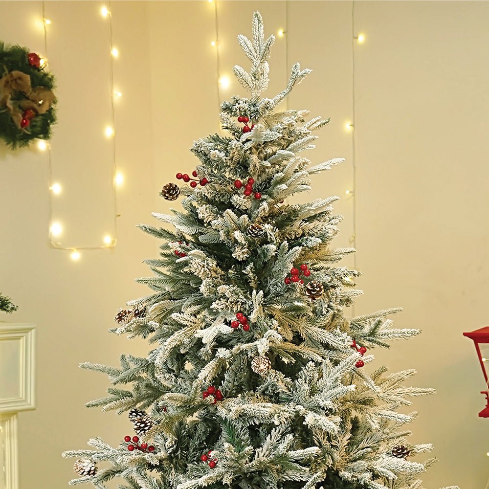 Little Surprise Box 5.9 feet Snow Cherry thick rounded Leaf, Dense Christmas Tree - Christmas Tree