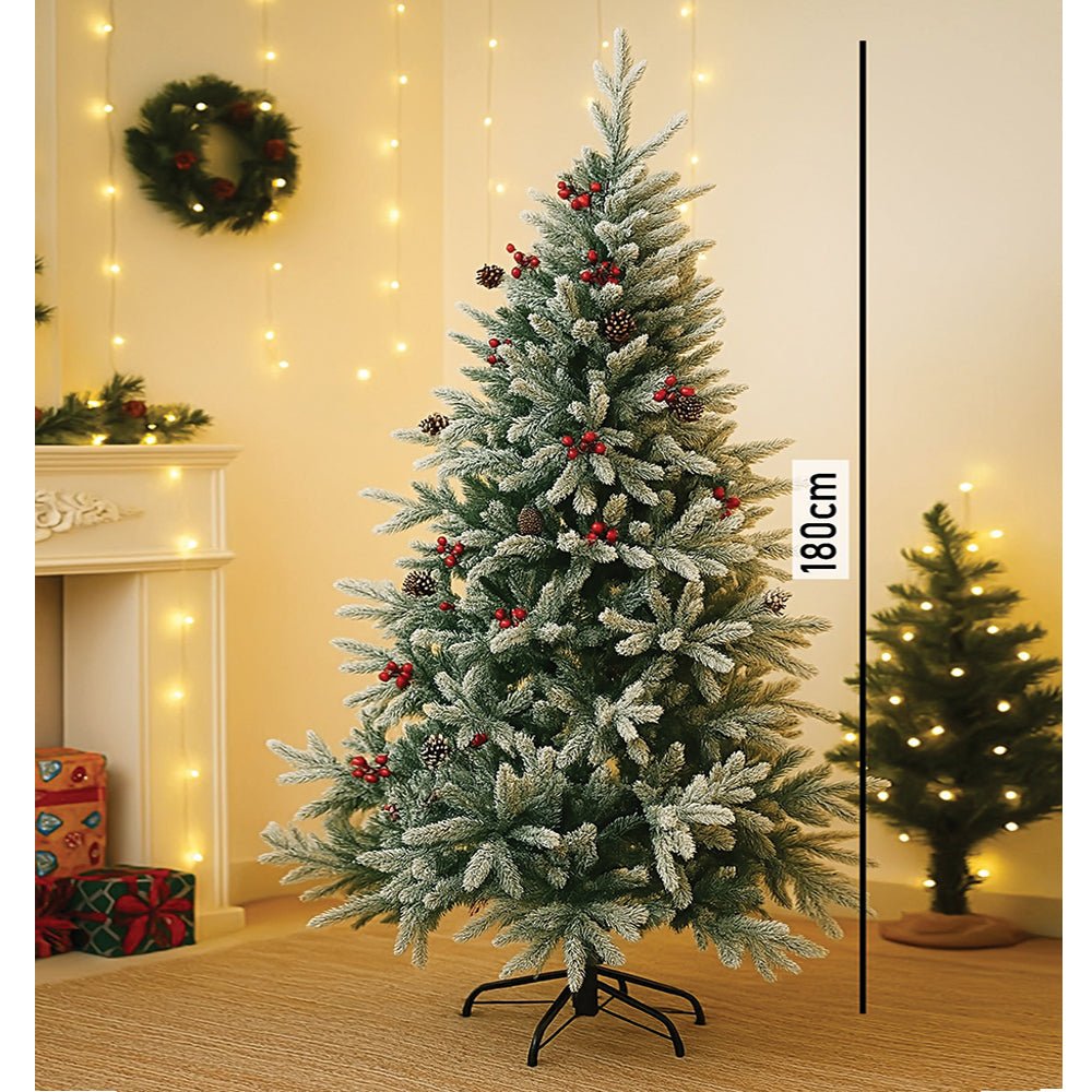 Little Surprise Box 5.9 feet Snow Cherry thick rounded Leaf, Dense Christmas Tree - Christmas Tree