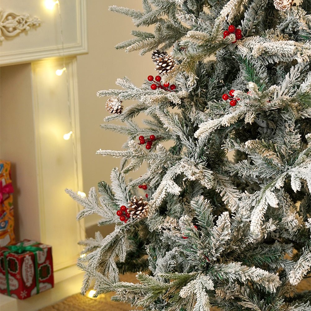 Little Surprise Box 5.9 feet Snow Cherry thick rounded Leaf, Dense Christmas Tree - Christmas Tree