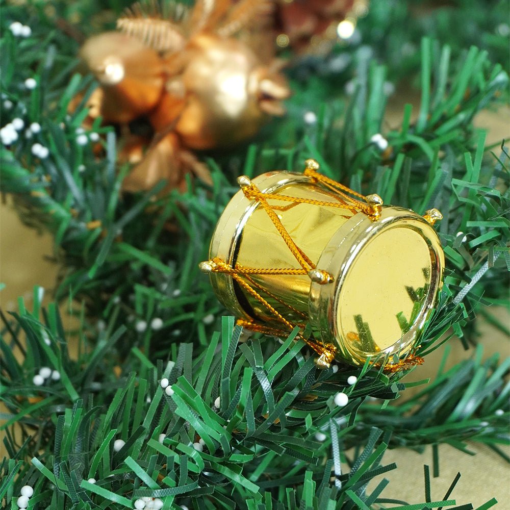 Little Surprise Box 6 feet Gold, Green Red Bows, Xmas Garland Christmas Garland for Home and Table Décor - Christmas Decor