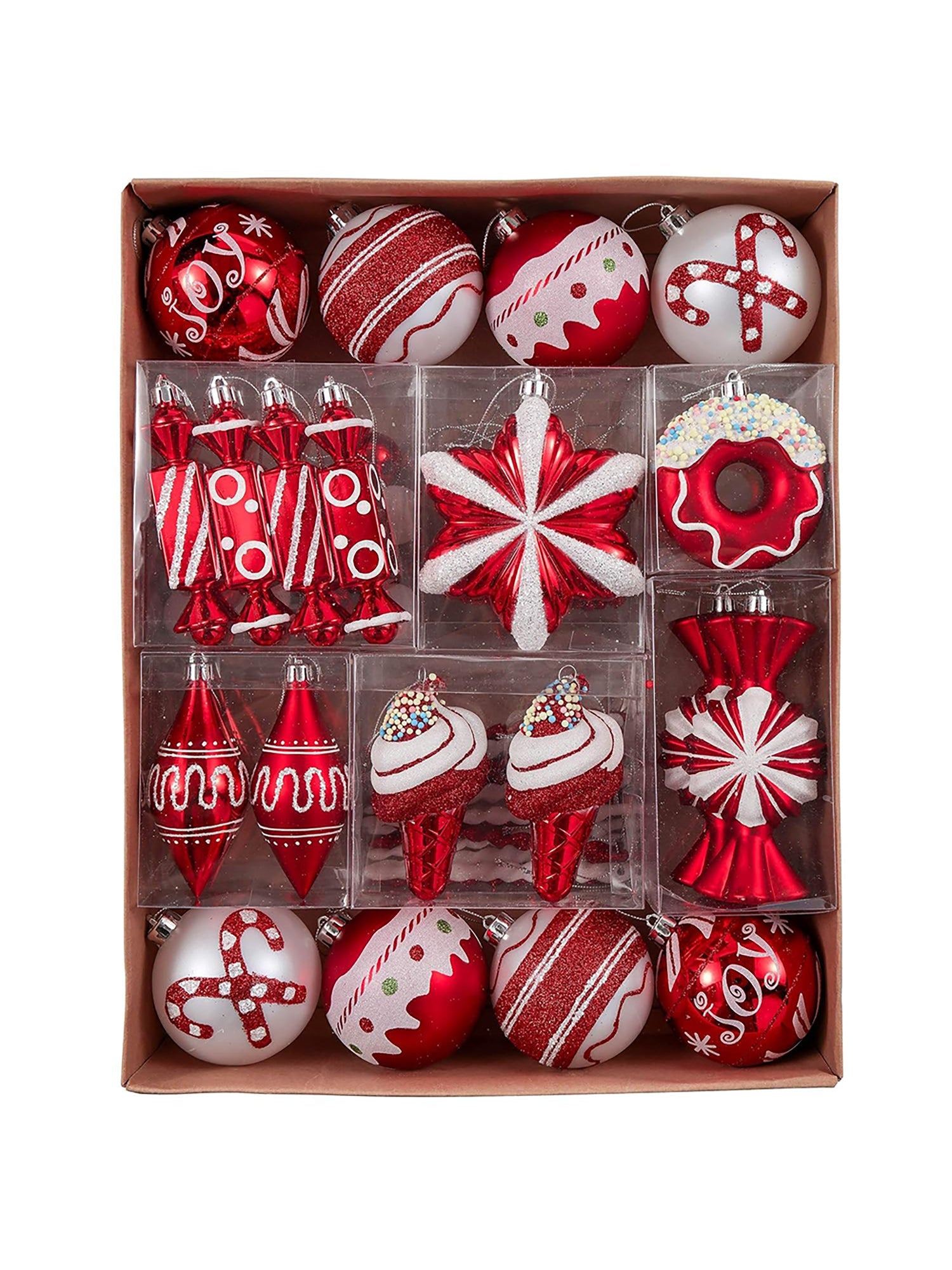Little Surprise Box, 60 pcs Christmas Ball Tree ornaments XMAS Decoration Set - LSB - CMS - 60CANDY - BALLS