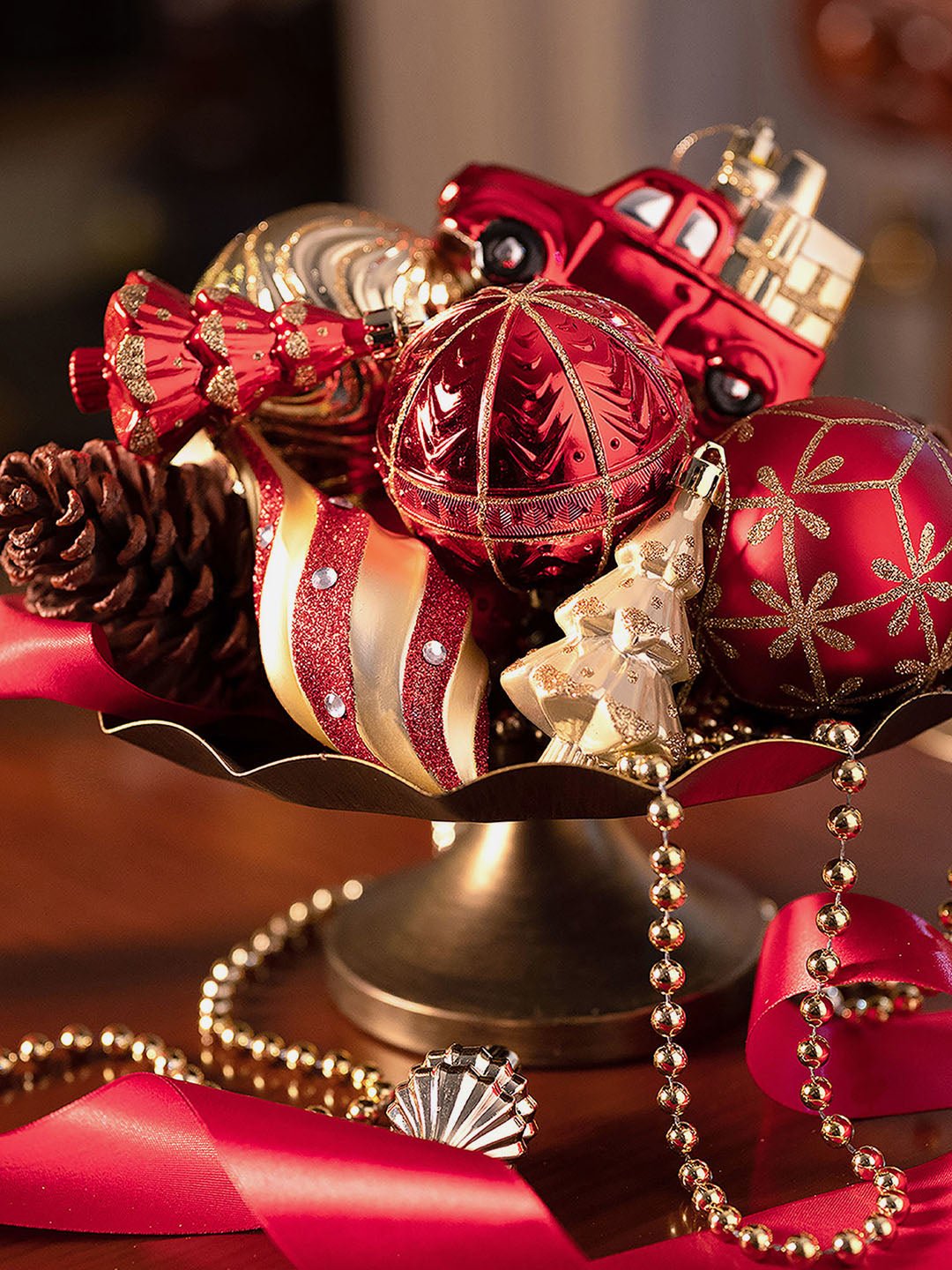 Little Surprise Box 60pcs Classic Christmas Balls tree hanging Xmas Decoration set. - 60RGLCAMPA Christmas Decor