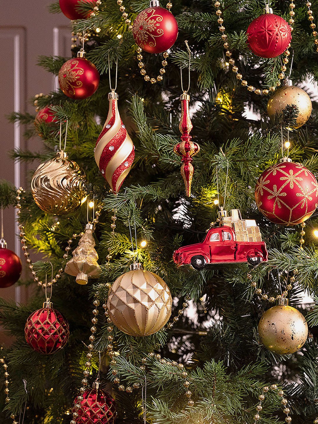 Little Surprise Box 60pcs Classic Christmas Balls tree hanging Xmas Decoration set. - 60RGLCAMPA Christmas Decor