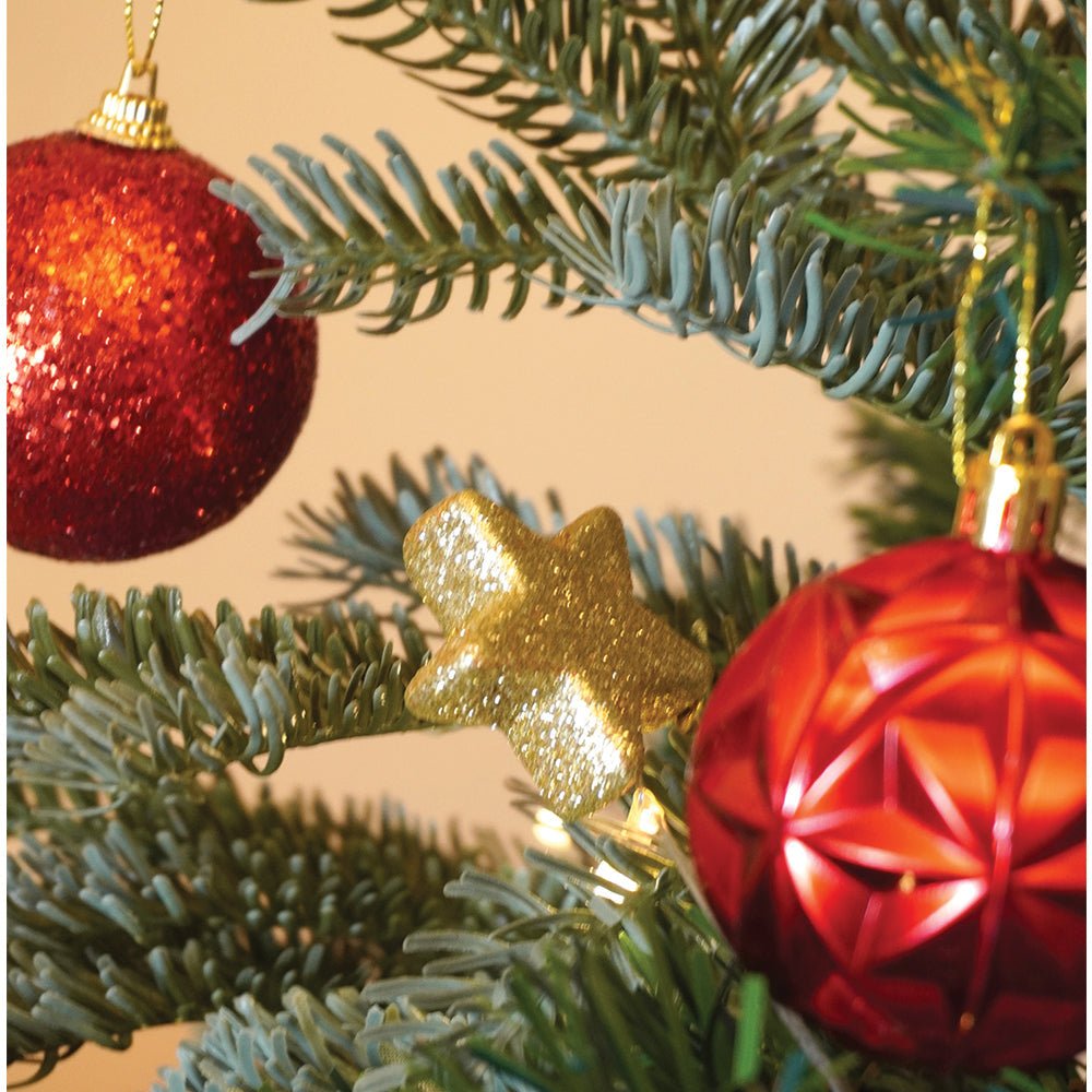 Little Surprise Box 64 pcs Red & Gold Mix themed Christmas Balls tree hanging, XMAS Decoration set. - Christmas Decor