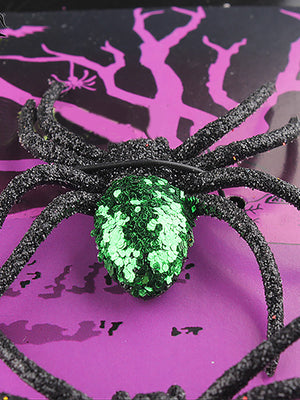 Little Surprise Box 6pcs Pack of Glitter Spider Spooky Halloween theme Table/wall Decor - Halloween