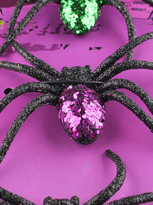 Little Surprise Box 6pcs Pack of Glitter Spider Spooky Halloween theme Table/wall Decor - Halloween